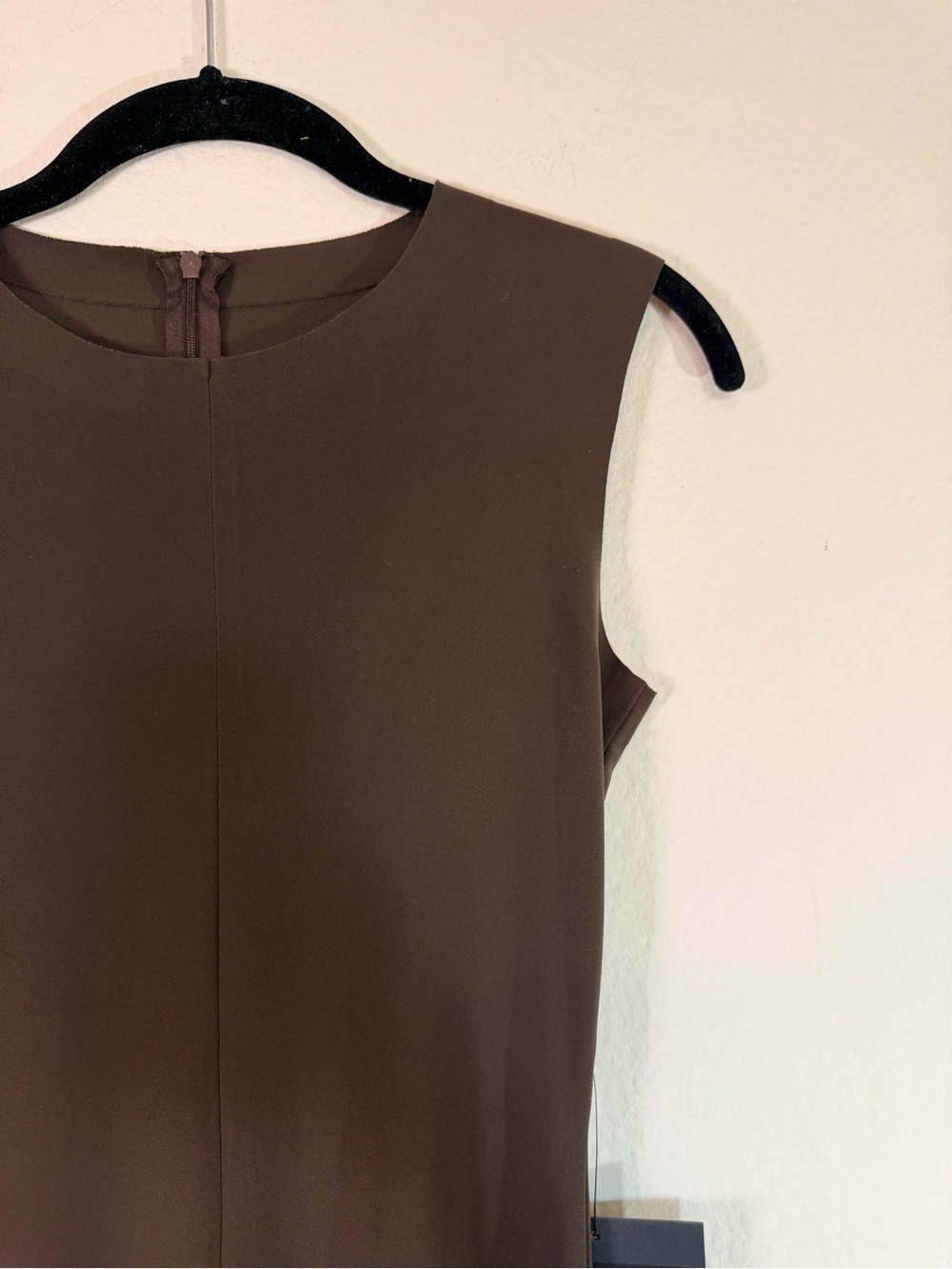 Norma Kamali Chocolate Brown Sleeveless Catsuit Footsie XS NWT - Picture 8 of 11